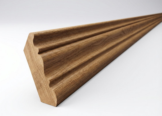 Плинтус широкий классический дубовый 80×17×3000 мм (сорт Экстра)