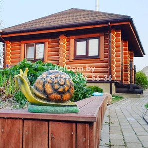 Теплый шов бани из оцилиндрованного бревна Брест