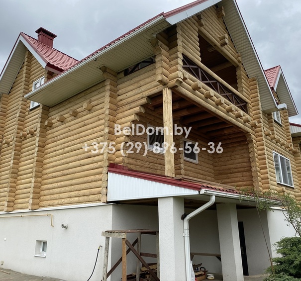 Щлифовка дома из оцилиндрованного бревна Минск