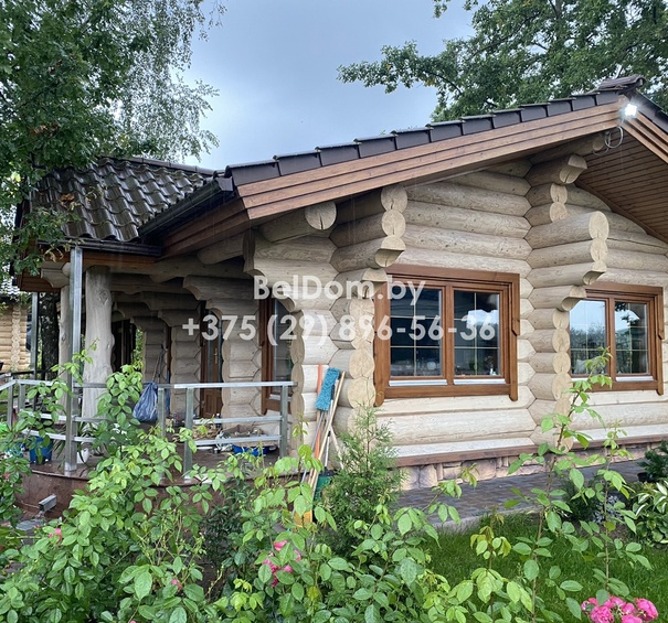 Шлифовка бани из бревна ручной рубки Витебск