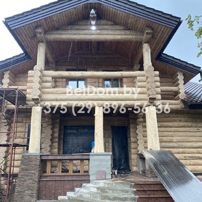 Шлифовка дома из бревна ручной рубки Витебскфото 2