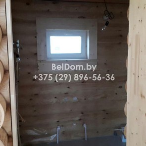 Шлифовка торцов в доме из оцилиндрованного бревна