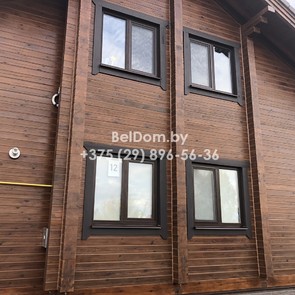 Комплексная отделка и утепление деревянного дома из профилированного бруса Дисна