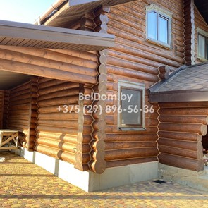 Шлифовка деревянного дома, покраска, теплый шов Лельчицы