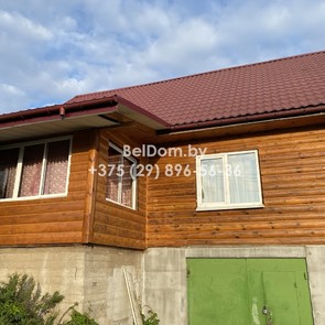 Шлифовка, покраска, герметизация швов деревянного дома из бруса Корма