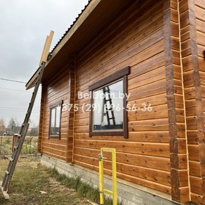 Отделка деревянного дома из лафета под ключ Щучин
