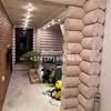 Конопатка сруба из оцилиндрованного бревна ракурс 2
