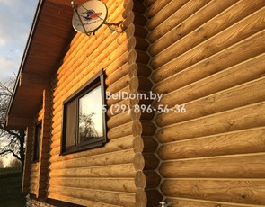 Теплый шов для дома из оцилиндрованного бревна Витебская обл, Ушачи вид 6