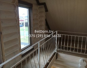 Теплый шов дома из оцилиндрованного бревна Гомель вид 8