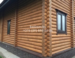 Теплый шов для сруба из оцилиндрованного бревна Смолевичи вид 8