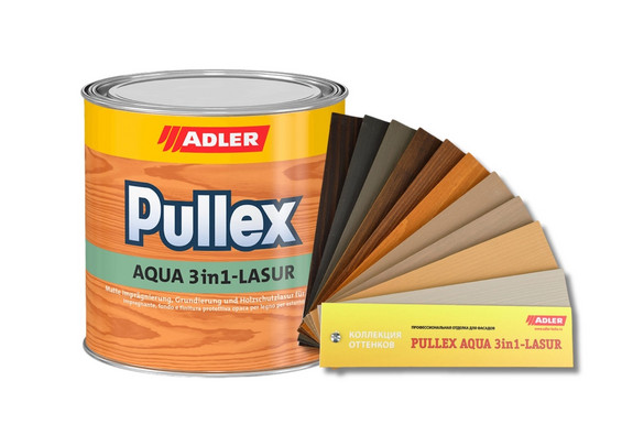 Лазурь для дерева Adler Pullex Aqua 3in1 Lasur ST 06/5 Nomade