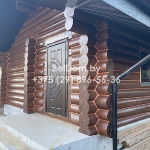Шлифовка, покраска, теплый шов бани в Петрикове