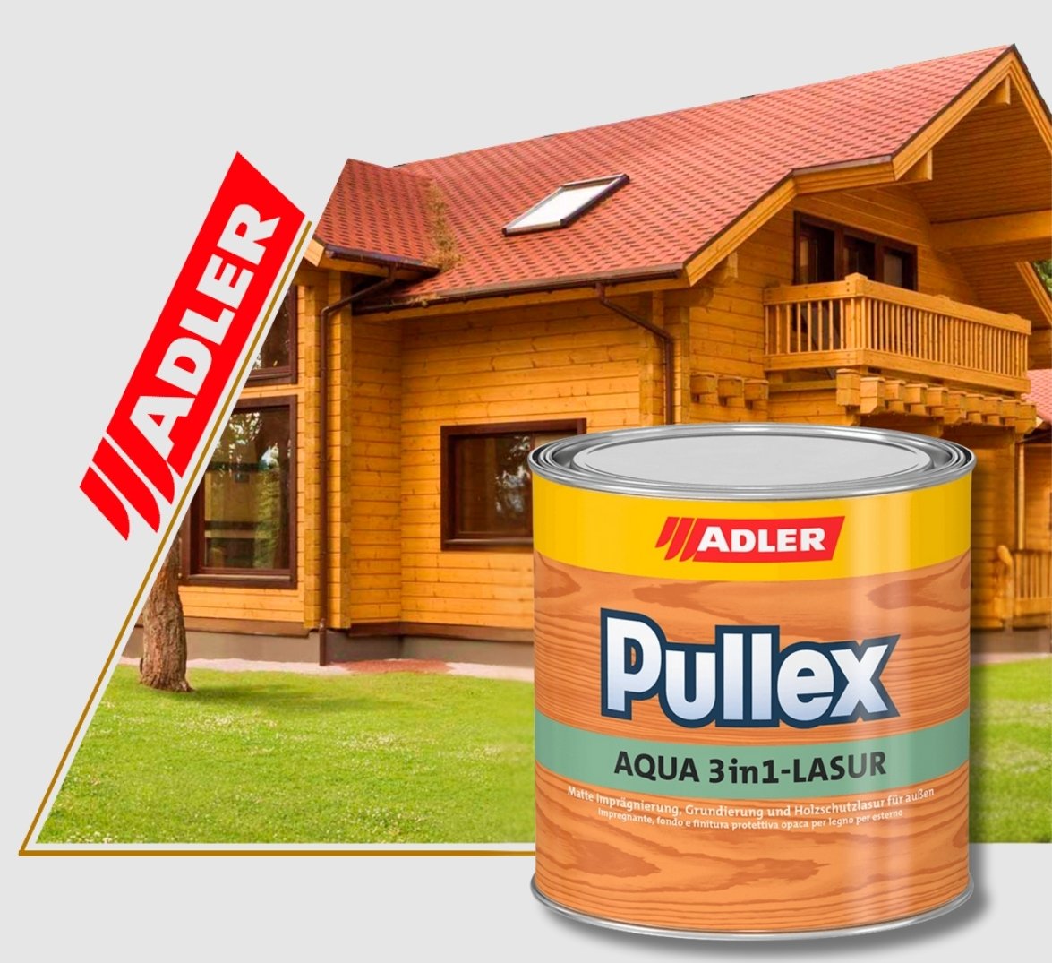 Лазурь для дерева Adler Pullex Aqua 3in1 Lasur ST 06/5 Nomade