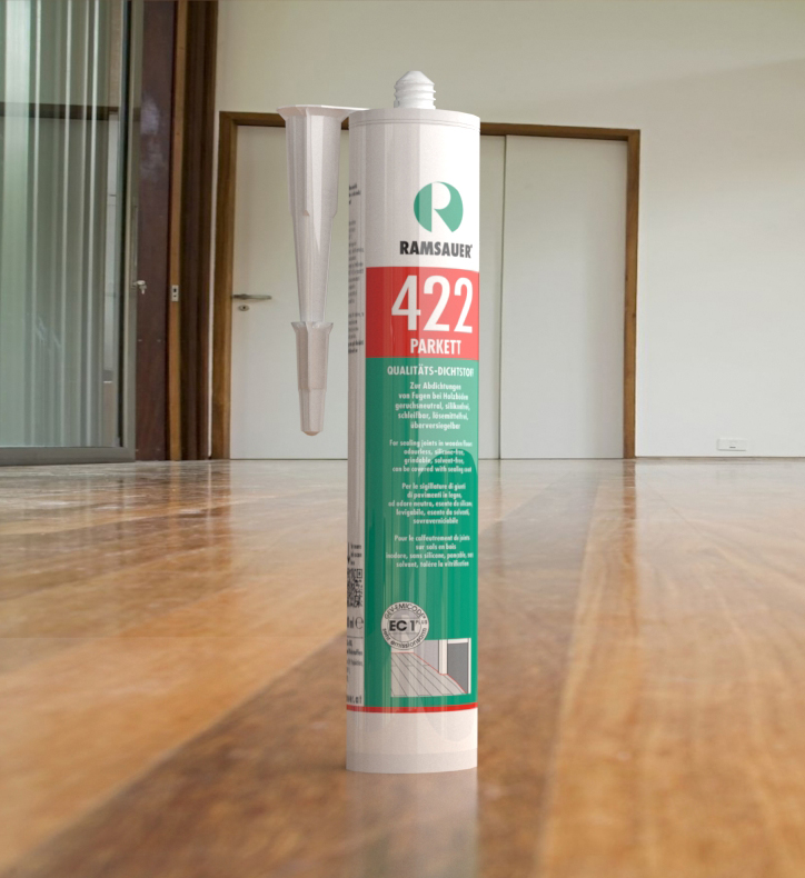 Применение герметика для паркета Ramsauer 422 parkett