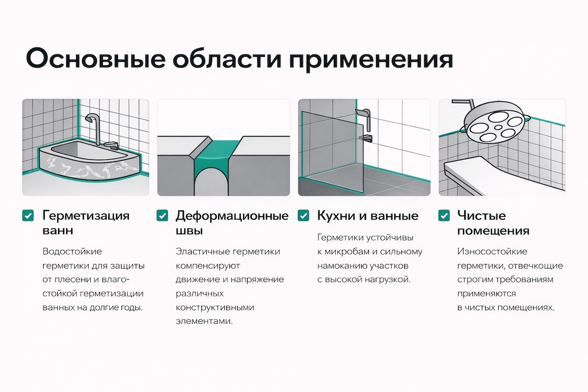 специальный силикон для санитарных швов