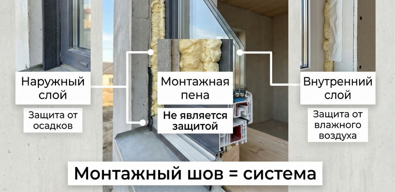 Монтажный шов как система слоёв